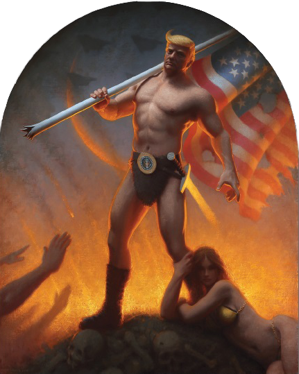 Conor Walton: Novus Ordo Sedorum, oil on linen, 124 x 100cm | Conor Walton: Asymmetrical Warfare | Saturday 17 August  – Sunday 13 October 2019 | Luan Gallery