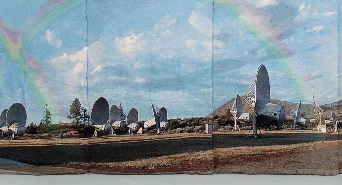 George Bolster, Our Life Mirrored by Two Suns: Kepler 16b, 2018, Jacquard installation room. Image courtesy of the artist. | George Bolster: Tatooine: Sci-Fi Becoming Reality | Friday 20 September  – Friday 1 November 2019 | SIRIUS