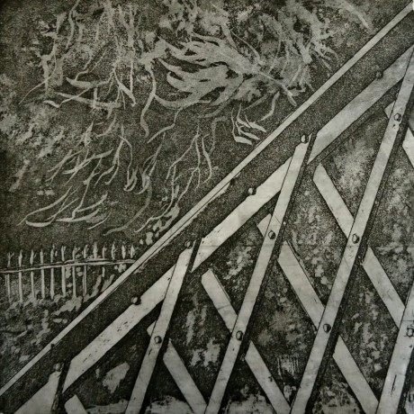 Frank Rafter: ‘Railway Bridge’,  aquatint, 2019 | Changes: A Group Exhibition | Friday 13 December 2019  – Saturday 18 January 2020 | The Source Arts Centre