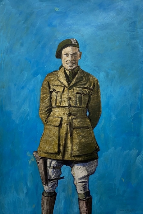 Mick O’Dea: The Cut of Him, acrylic, 110 x 75 cm, 2020 | Mick O’Dea: The Cut of Them | Friday 6 March  – Wednesday 22 July 2020 | The Source Arts Centre