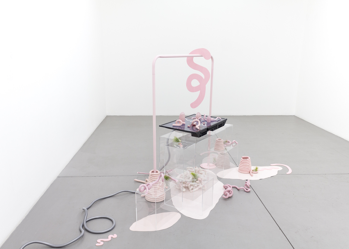 Barbara Knezevic, 2018, Scapes: Rose Quartz, installation view STATION Gallery, Melbourne. Courtesy the artist and Berlin Opticians Gallery | Plinth Politics: RHA School Talks | Wednesday 29 January  – Wednesday 11 March 2020 | Royal Hibernian Academy