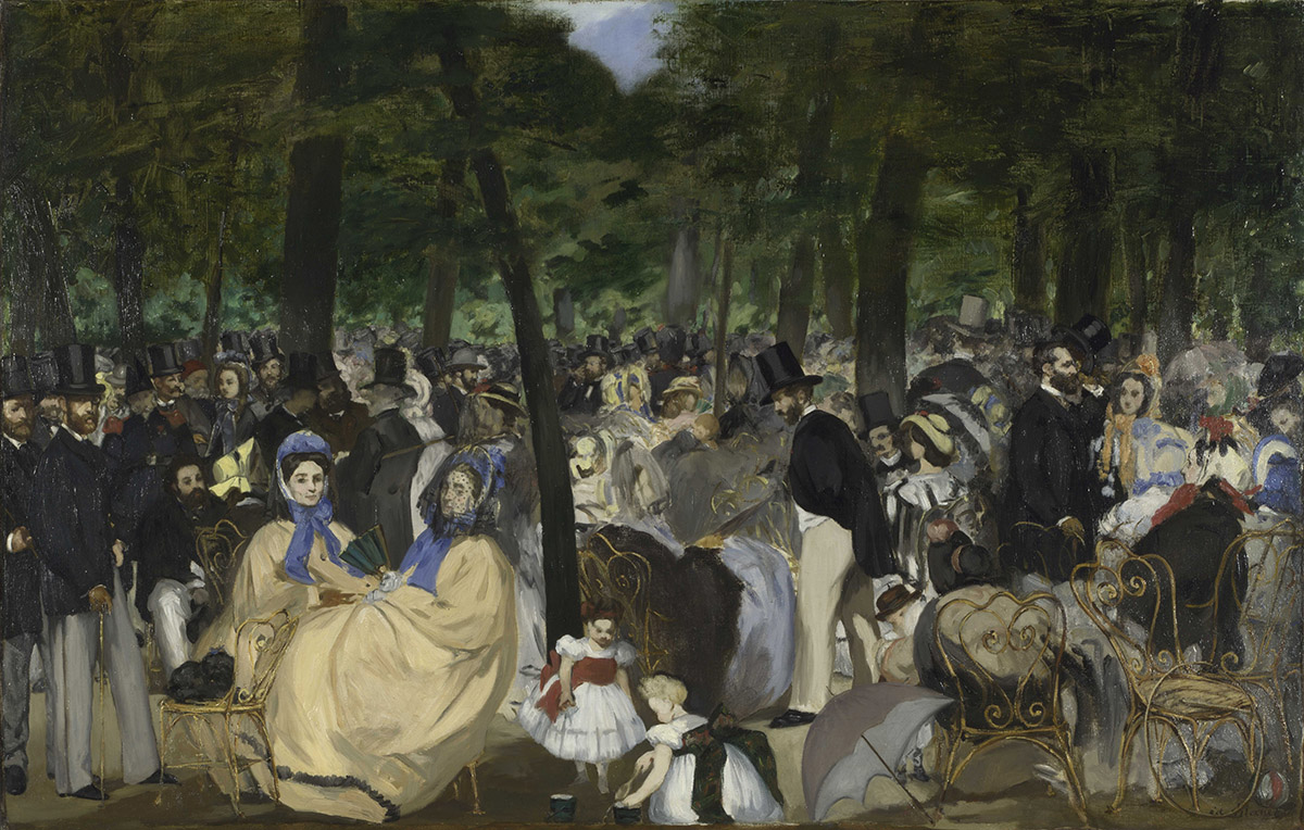 Edouard Manet, ‘Music in the Tuileries Gardens’. Sir Hugh Lane Bequest, 1917. National Gallery, London | The Lane Legacy | Tuesday 21 January  – Sunday 19 April 2020 | Hugh Lane Gallery