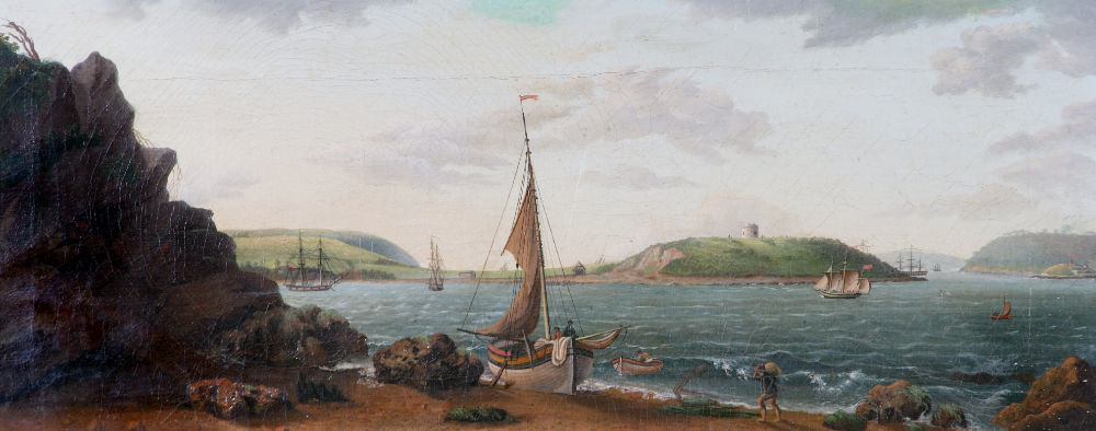 Unknown artist, View of Cork Harbour from Rostellan, Inisbeg Island, 1809. © Collection Crawford Art Gallery, Cork | Statio Bene: Art and Ireland’s Maritime Haven | From 28 March 2020; in venue 10 May 2021 –   Sunday 23 May 2021 | Crawford Art Gallery