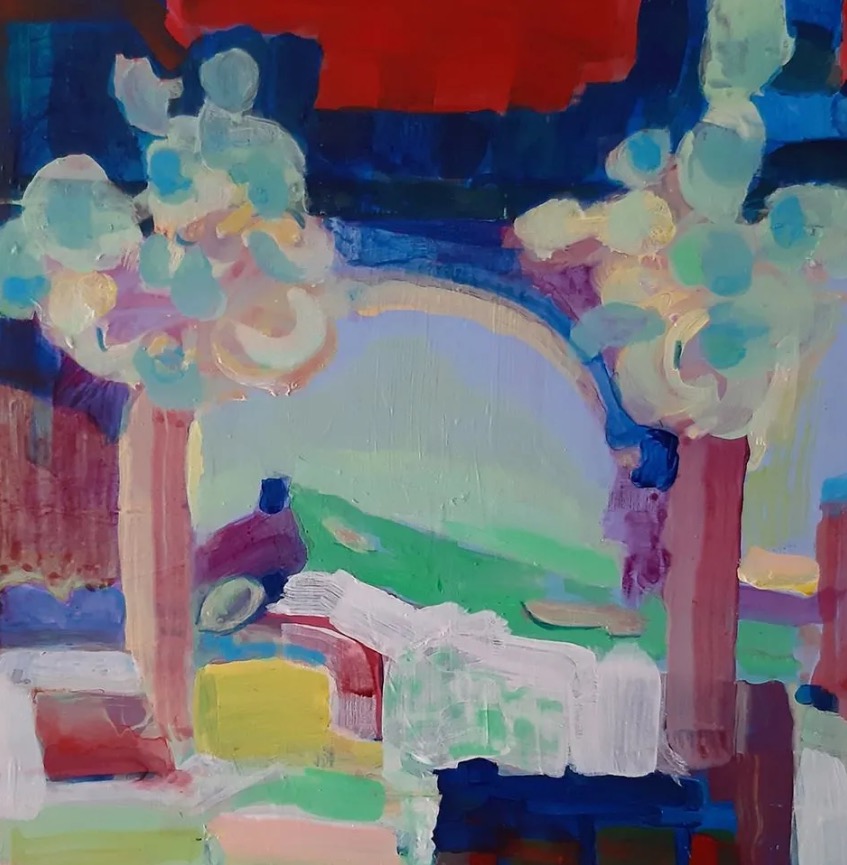 Mary A. Fitzgerald, Circe, acrylic on gesso board, 2020 (30 x 30cm) | The Morphing Feminine – Group Show | Tuesday 16 June  – Thursday 30 July 2020 | Olivier Cornet Gallery