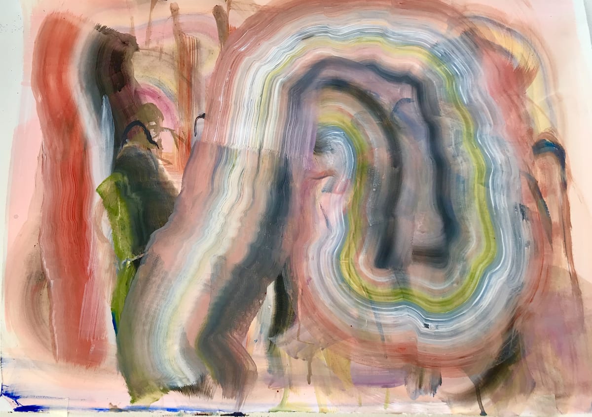 Diana Copperwhite: Flesh, watercolour and acrylic on arches paper, 56 x 76 cm, 2020 | Diana Copperewhite: Lockdown Series III | Thursday 4 June  – Thursday 18 June 2020 | Kevin Kavanagh