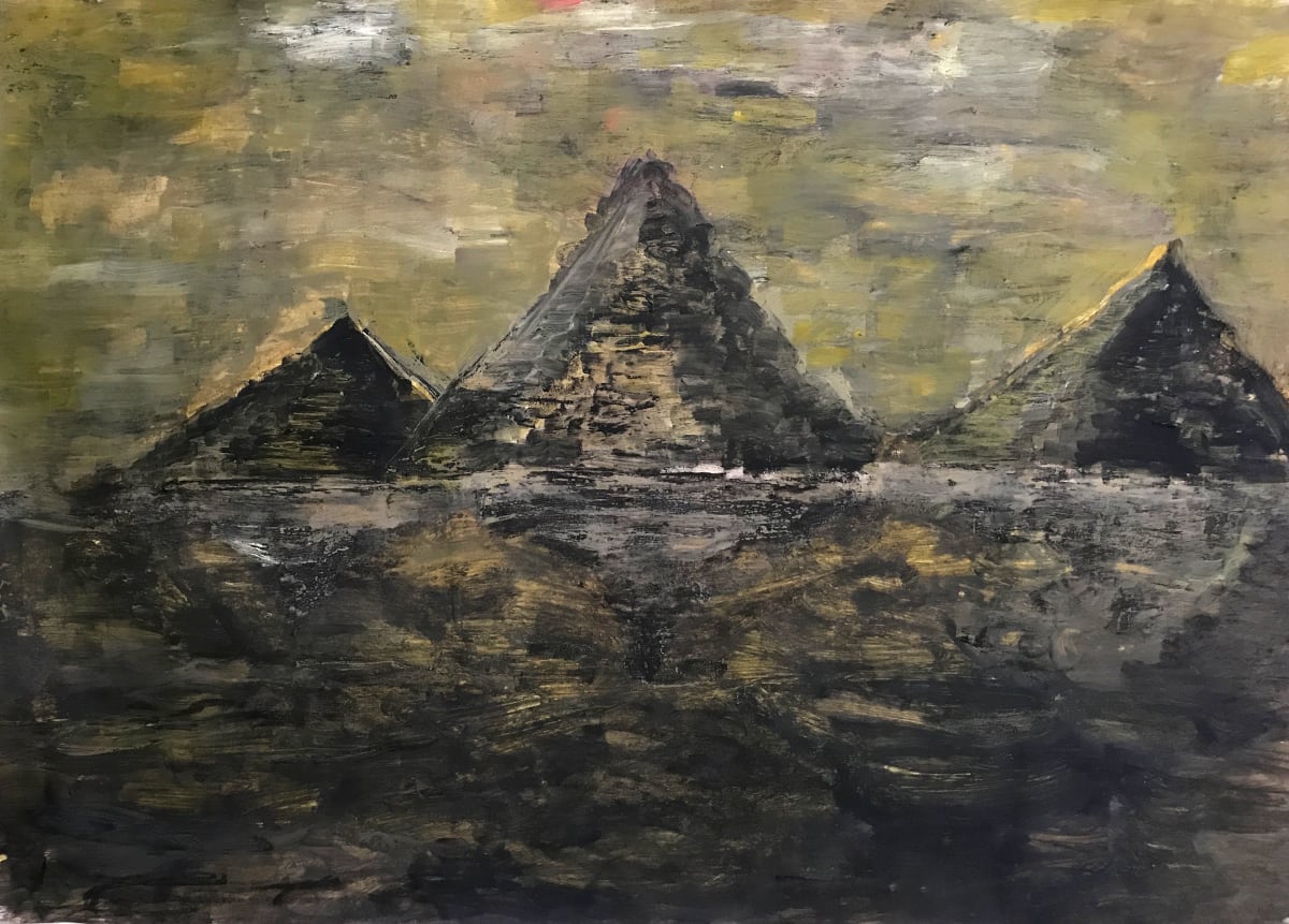 Richard Proffitt: Shoreline, 2020, acrylic on paper, 42 x 59.4 cm | Richard Proffitt: Every Leaf Was Turning | Wednesday 24 June  – Tuesday 14 July 2020 | Kevin Kavanagh