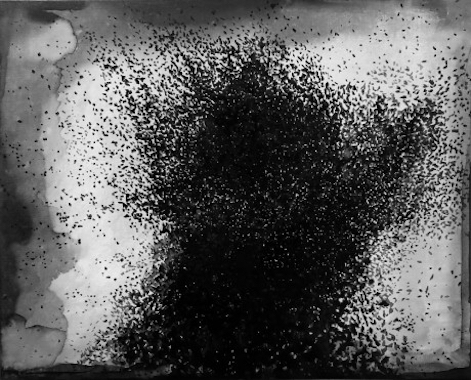 Austin McQuinn: Hypercarbon, 40cm x 50cm, Chinese ink on canvas 2020 | Austin McQuinn: Hypercarbon | Saturday 12 September  – Saturday 17 October 2020 | The Source Arts Centre