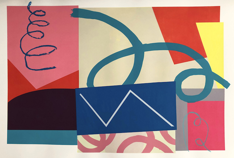 Mary O’Connor, Tilt, Limited edition Silk Screenprint, Edition of 4, size: 90h X 105w cm | Mary O’Connor: Keel | Saturday 22 August  – Saturday 19 September 2020 | SO Fine Art Editions