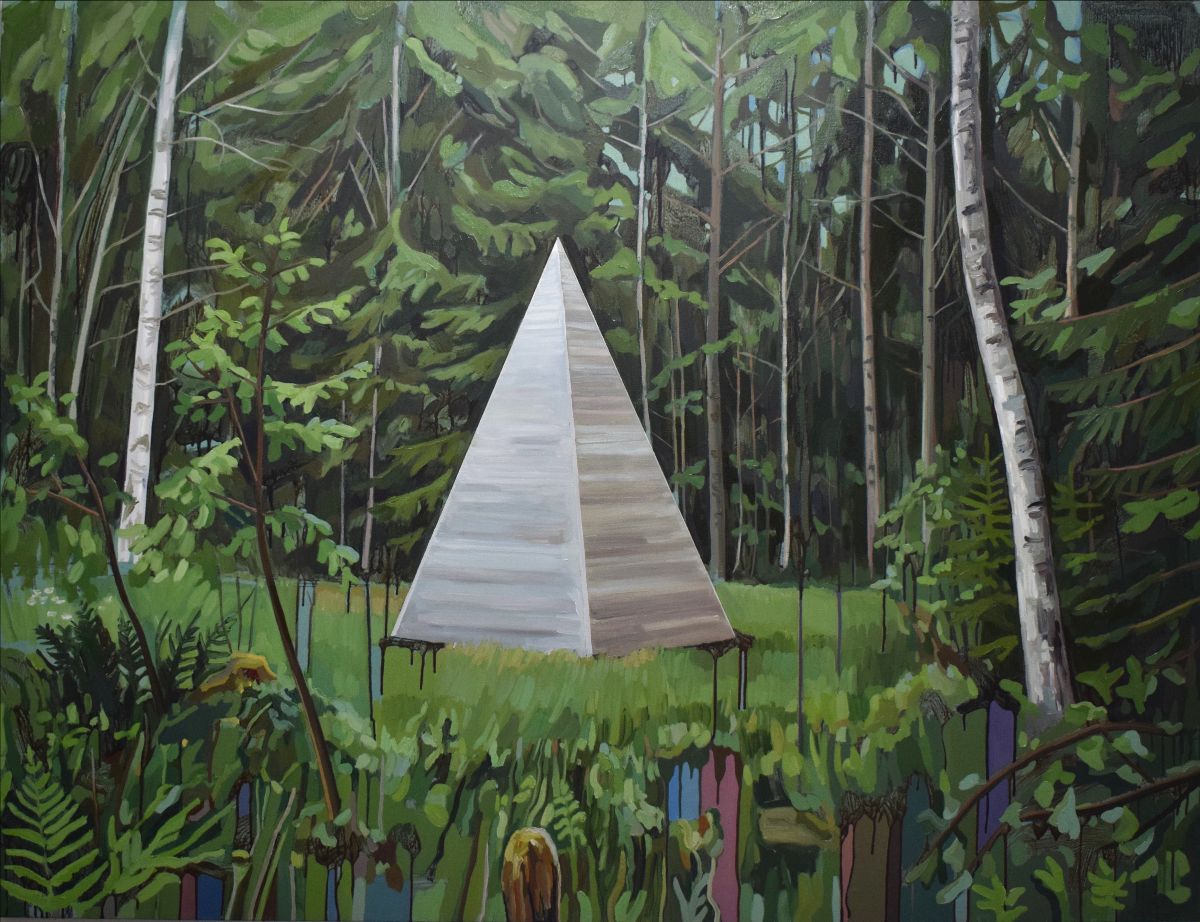 Cecilia Danell, The Light Falls, acrylic and oil on canvas, 130 x 170 cm, 2019. | Cecilia Danell: I set a Bait for the Unknown  | Thursday 6 August  – Saturday 29 August 2020 | Kevin Kavanagh