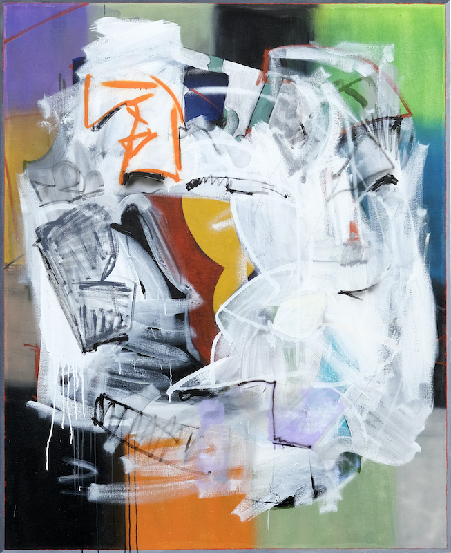 Neil Dunne, Erasure, mixed media on canvas, 170h X 140w cm | Neil Dunne: Outlier | Saturday 26 September  – Saturday 24 October 2020 | SO Fine Art Editions