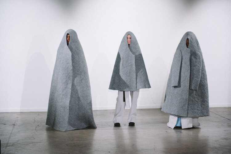 Alla Sinkevich: Set of three Dome Coats, Large Dome Coat, Small Dome Coat and Dome Coat with Sleeves | Generation | Friday 11 December 2020  – Saturday 23 January 2021 | Millennium Court Arts Centre