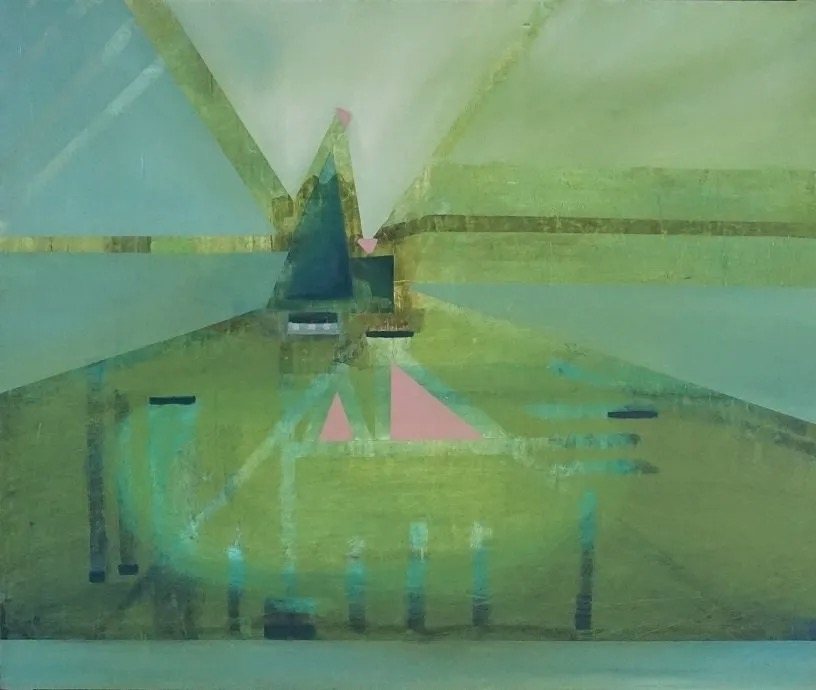 Nickie Hayden, Olive can glow, oil on board, 50 x 60cm | Nickie Hayden: Sanctuary | Sunday 8 November  – Sunday 13 December 2020 | Olivier Cornet Gallery