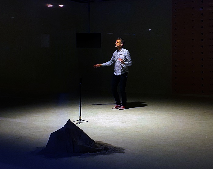 Ciarán O'Keeffe, Dance Alone, 2021, exterior shot of the NCAD Gallery, Spectacular Replica MFA Fine Art 2020 Graduates Exhibition, 2021 | Spectacular Replica | Thursday 21 January  – Thursday 28 January 2021 | NCAD Gallery