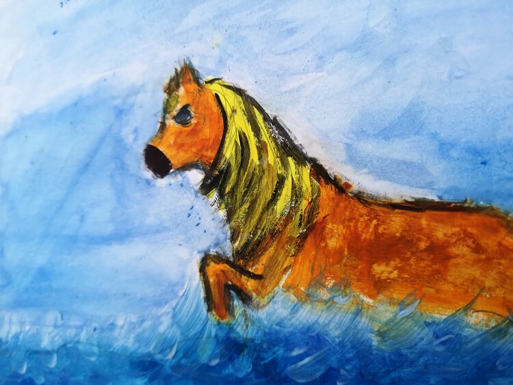 Siobhán McDonald: The ice silenced them, oil on paper, 15 x 9cm | Sensing Place | February – March 2021  | Uillinn: West Cork Arts Centre