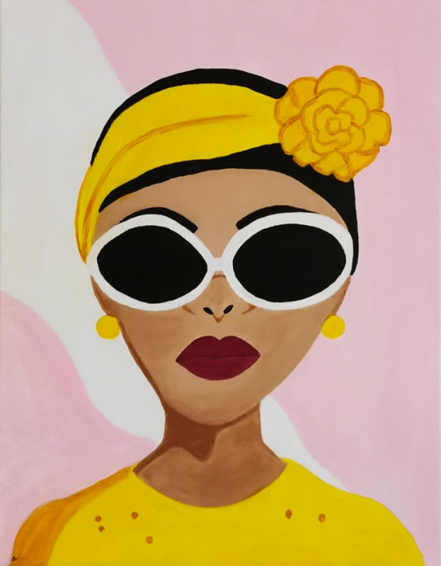 Mary Redmond: Shady Lady, acrylic on canvas | Annual Wexford Lions Club Exhibition 2021 | from Saturday 23 January 2021  | Wexford Arts Centre