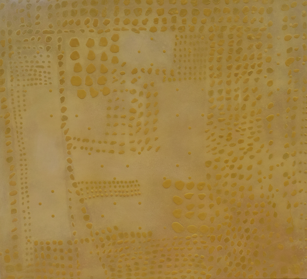 Matthew Mitchell: Ócar, 100 x 90cm, clay / marle from Liscannor and enamel on board | Matthew Mitchell: Timeline – Amlíne | Friday 23 April  – Friday 21 May 2021 | SO Fine Art Editions