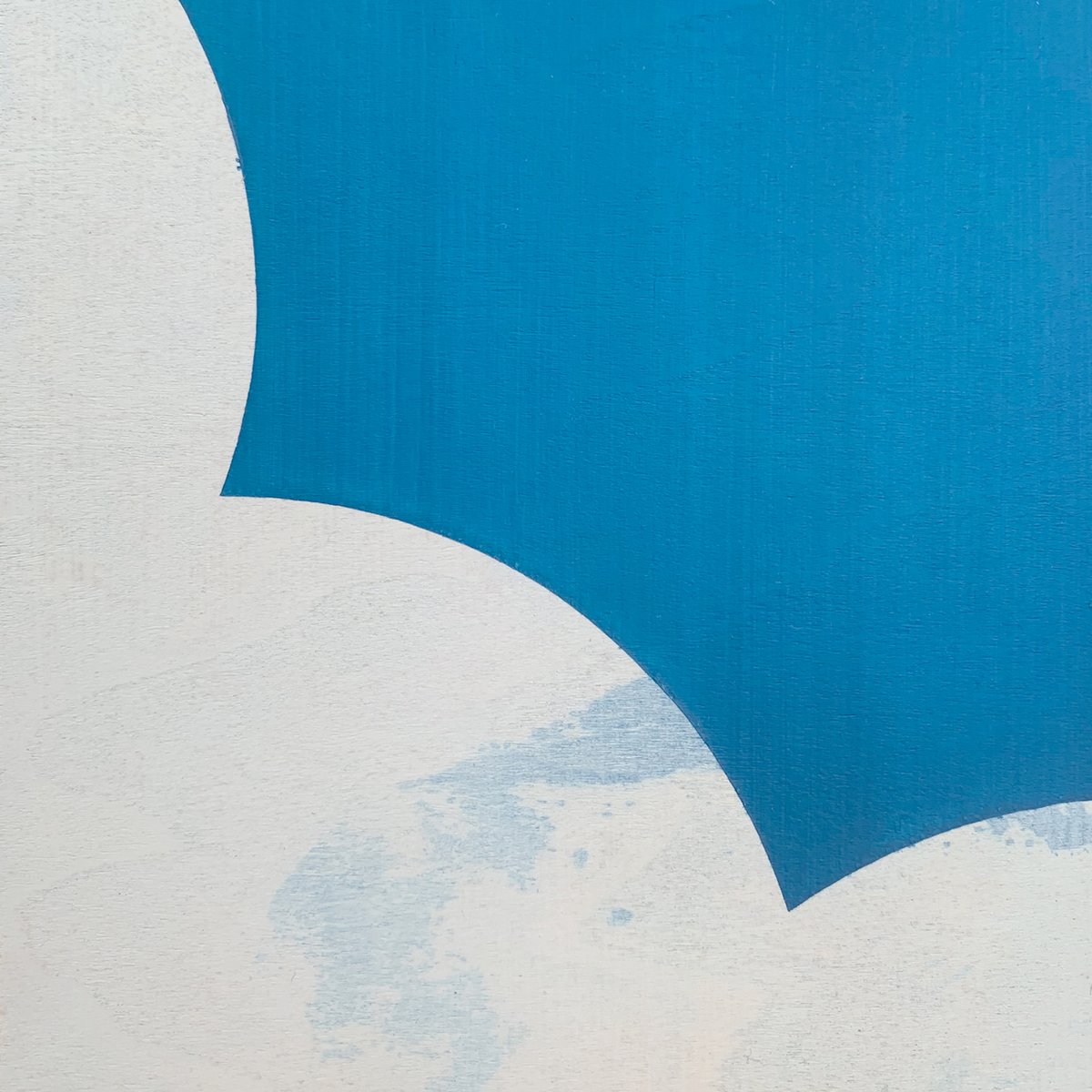 Denis Kelly, Untitled (Grey Blue) (detail), 2017, acrylic on found wood on birch plywood, 29 x 25 cm; courtesy of the artist | Denis Kelly: Look, then Look Again | Monday 14 June  – Sunday 11 July 2021 | Royal Hibernian Academy