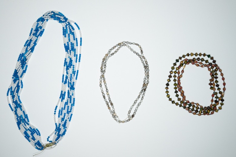 Veronica Akello, South Sudan, Tiko (dancing beads) are worn around the waist of women and young girls during dance performances. | Our Stories Through Objects | Thursday 22 July  – Friday 17 September 2021 | Butler Gallery