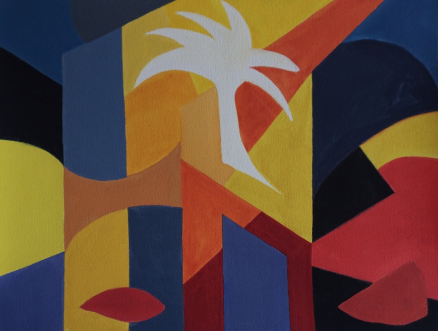 Paula Meehan: Monto Karma VIII, 2018, 48.5 x 38 cm, watercolour and gouache on paper | Hold to the now, the here, through which all future plunges to the past | Wednesday 16 June 2021  – Thursday 16 June 2022 | Olivier Cornet Gallery