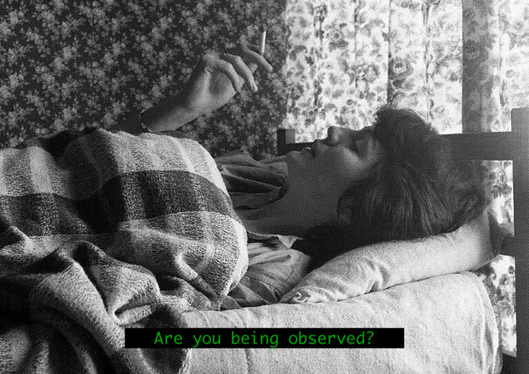 Ciara Phillips: Poster 3, Are you being observed? Source | 39th EVA International: Phase 3 | Friday 24 September  – Sunday 14 November 2021 | Limerick City Gallery