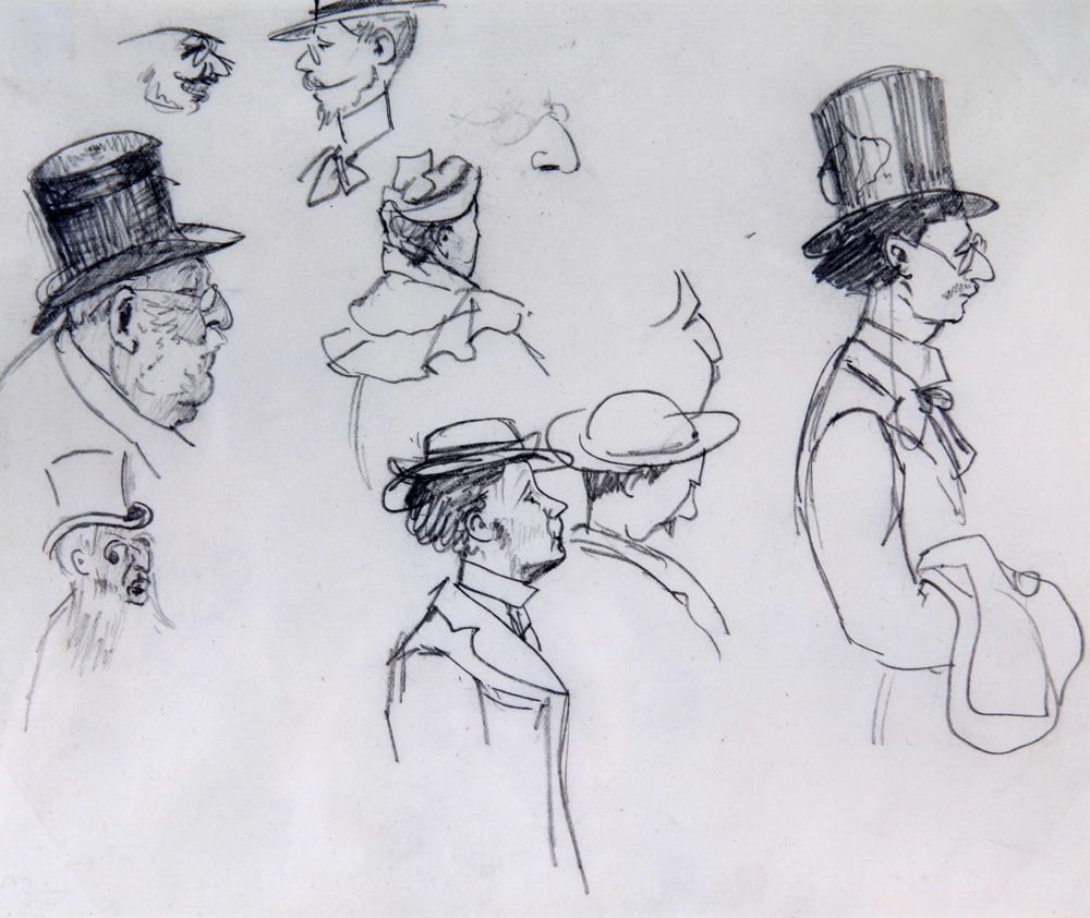 Edith Somerville, Character Sketches, c.1890 | Edith Somerville: observations | Saturday 2 October  – Sunday 5 December 2021 | Crawford Art Gallery