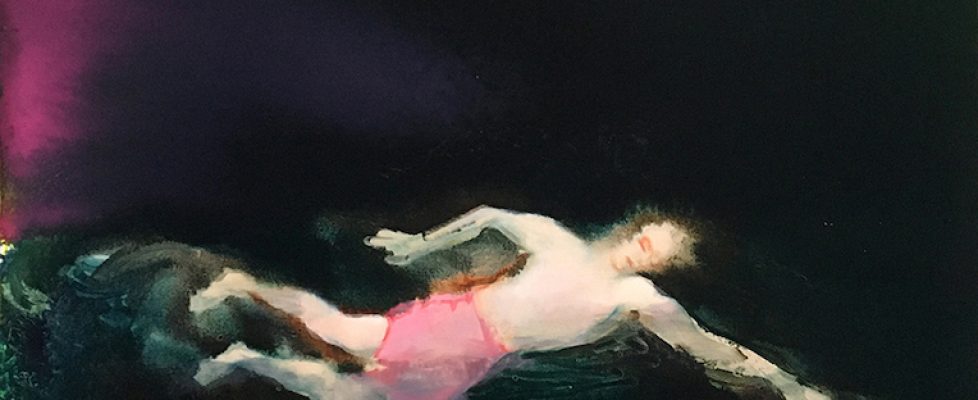 Night Crossing, oil on canvas,  130 x 110cm