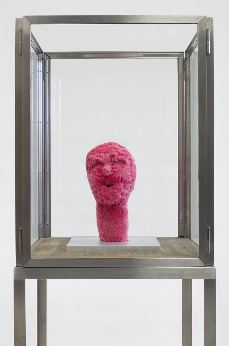 Louise Bourgeois, Untitled, 2001, Pink fabric and aluminum, stainless steel, glass and wood vitrine, Collection Irish Museum of Modern Art, Donation, 2005 | The Narrow Gate of the Here-and-Now: Social Fabric | Friday 19 November 2021  – Sunday 6 November 2022 | IMMA
