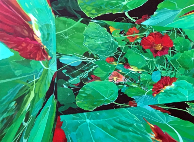 Dave Madigan: MindGarden 1, oil on canvas, 40 x 60cm | With Other Matter Part One | Saturday 29 January  – Saturday 12 March 2022 | Roscommon Arts Centre