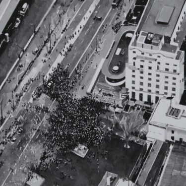 Joy Gerrard: Precarious Freedom: Crowds, Flags, Barriers |  Butler Gallery 
Evans’ Home John’s Quay, Kilkenny | Saturday 22 January to Sunday 3 April 2022 | to 