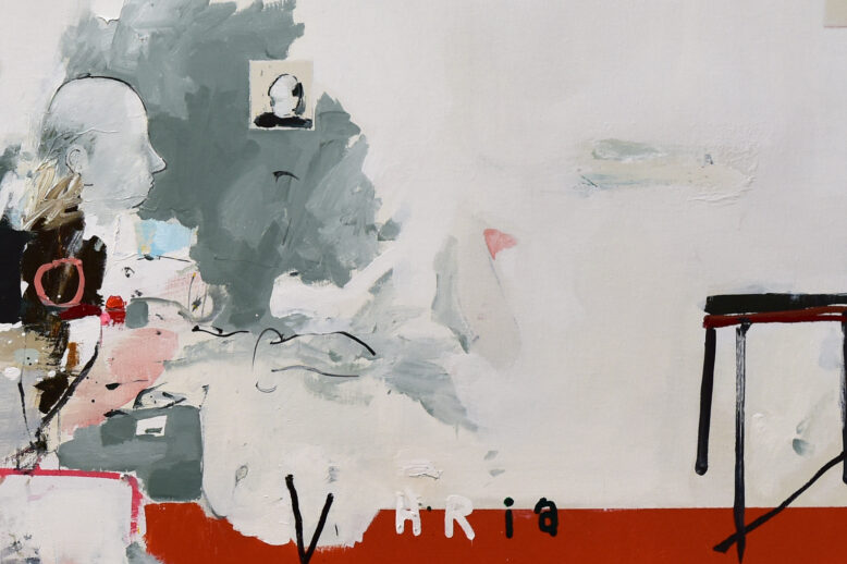 Brian Harte, Varia (detail), 2022, oil and graphite on linen, 180 x 250cm | GENERATION 2022: New Irish Painting | Saturday 23 April  – Sunday 10 July 2022 | Butler Gallery