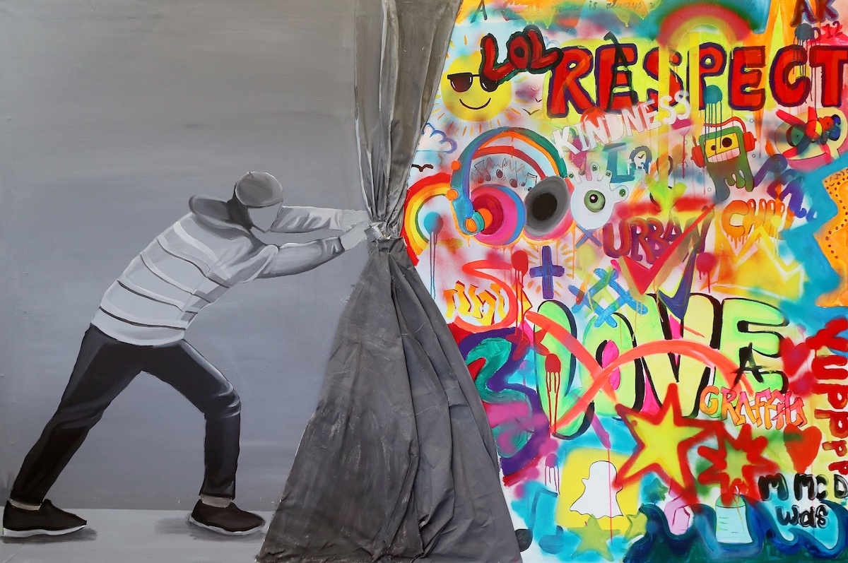 Oberstown uncovers, 2022, created by a young person participating in Gaisce – The President’s Award at Oberstown Children Detention Campus | The Ride Away from the Storm |   Until Sunday 8 May | IMMA