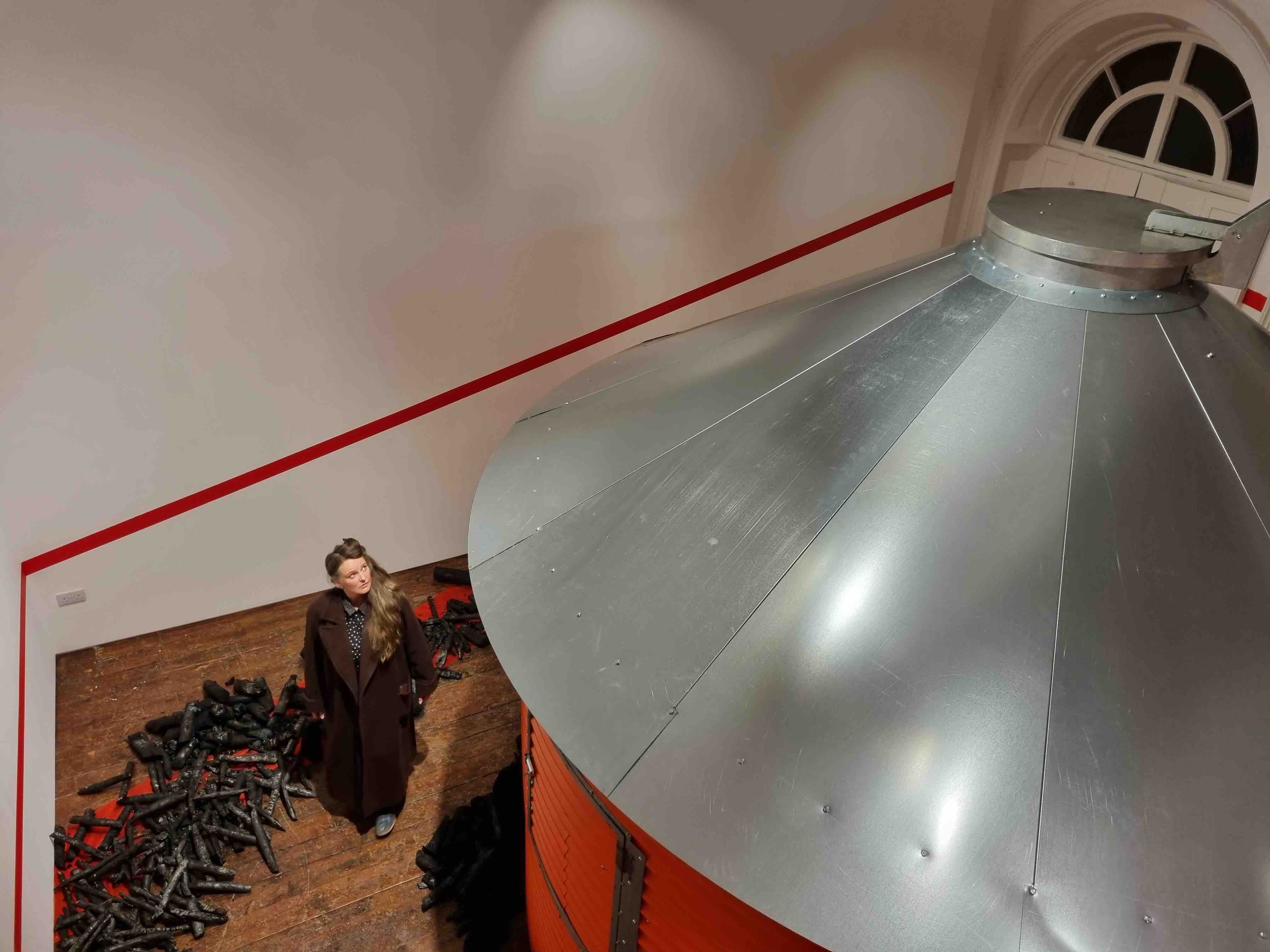 Marie Brett at SIRIUS. Photograph: Brian Mac Domhnaill | Marie Brett: The Hidden Mountain, the Fort and the Five Trees | Wednesday 23 March  – Saturday 15 October 2022 | SIRIUS