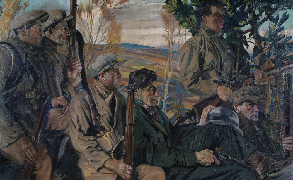 Seán Keating, Men of the South, 1921-22. © Estate of Seán Keating, IVARO Dublin, 2022 | As They Must Have Been: Men of the South, 1922 – 2022 | Saturday 30 July  – Sunday 25 September 2022 | Crawford Art Gallery