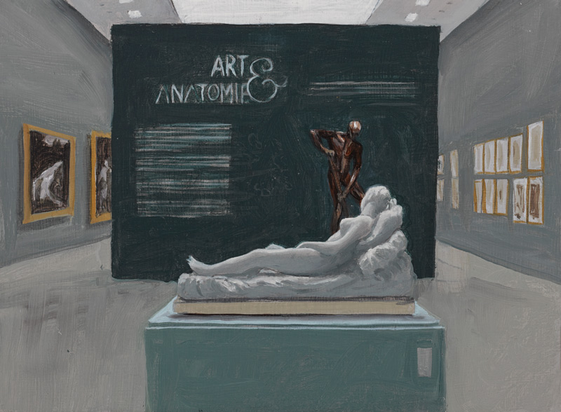 Eithne Jordan, Display III, oil on board, 15 x 20cm, 2021. © the artist | Eithne Jordan: Mise en scène, Part II | Friday 9 September 2022  – Sunday 8 January 2023 | Crawford Art Gallery