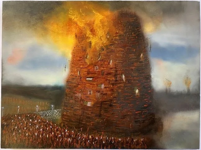 



Claire Halpin, The Towers that Be - Belfast, oil on gesso, 30 x 40cm, 2022



 | Claire Halpin: Augmented Auguries | Thursday 8 September  – Sunday 9 October 2022 | Olivier Cornet Gallery