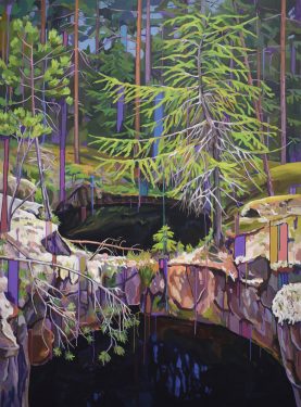 Cecilia Danell: The Wood between the Worlds, oil and acrylic on canvas, 190 x 140 cm, 2022 | Cecilia Danell: Brush Lightly through Fireweed Forests  | Thursday 8 September  – Saturday 1 October 2022 | Kevin Kavanagh