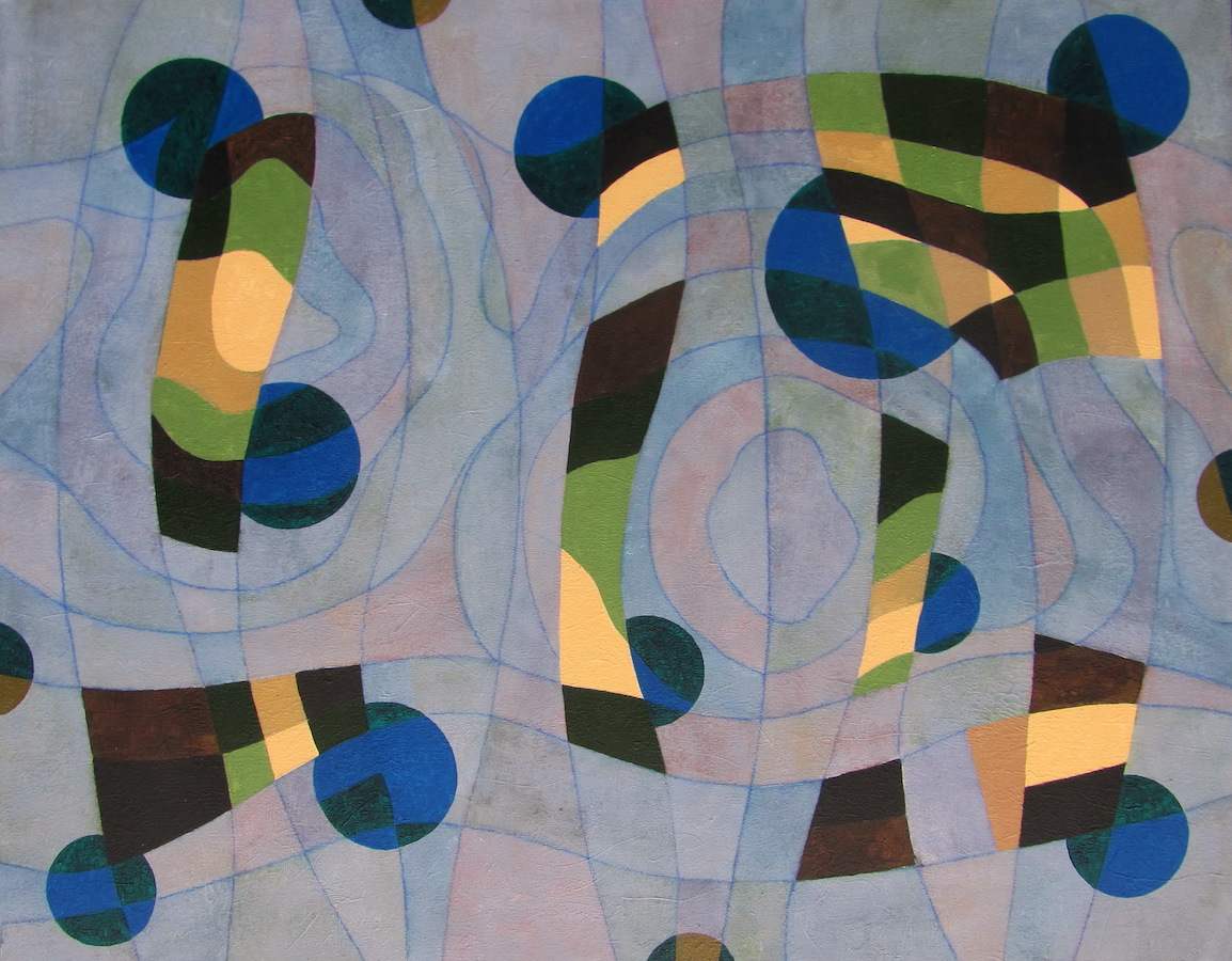 Tim Goulding: Orchestral Manoeuvres, acrylic on canvas, 120 x 150cm | Tim Goulding: Music Rooms & Summer Group Show | Saturday 13 August  – Saturday 3 September 2022 | Taylor Galleries