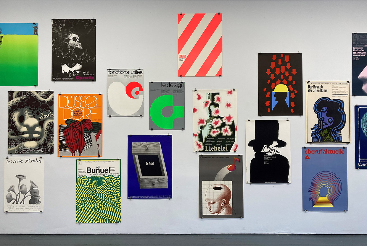 Installation view of Michael O'Connor Poster Collection, part of LCGA Collections | Michael O’Connor Poster Collection 2022 | Tuesday 13 September  – Sunday 30 October 2022 | Limerick City Gallery