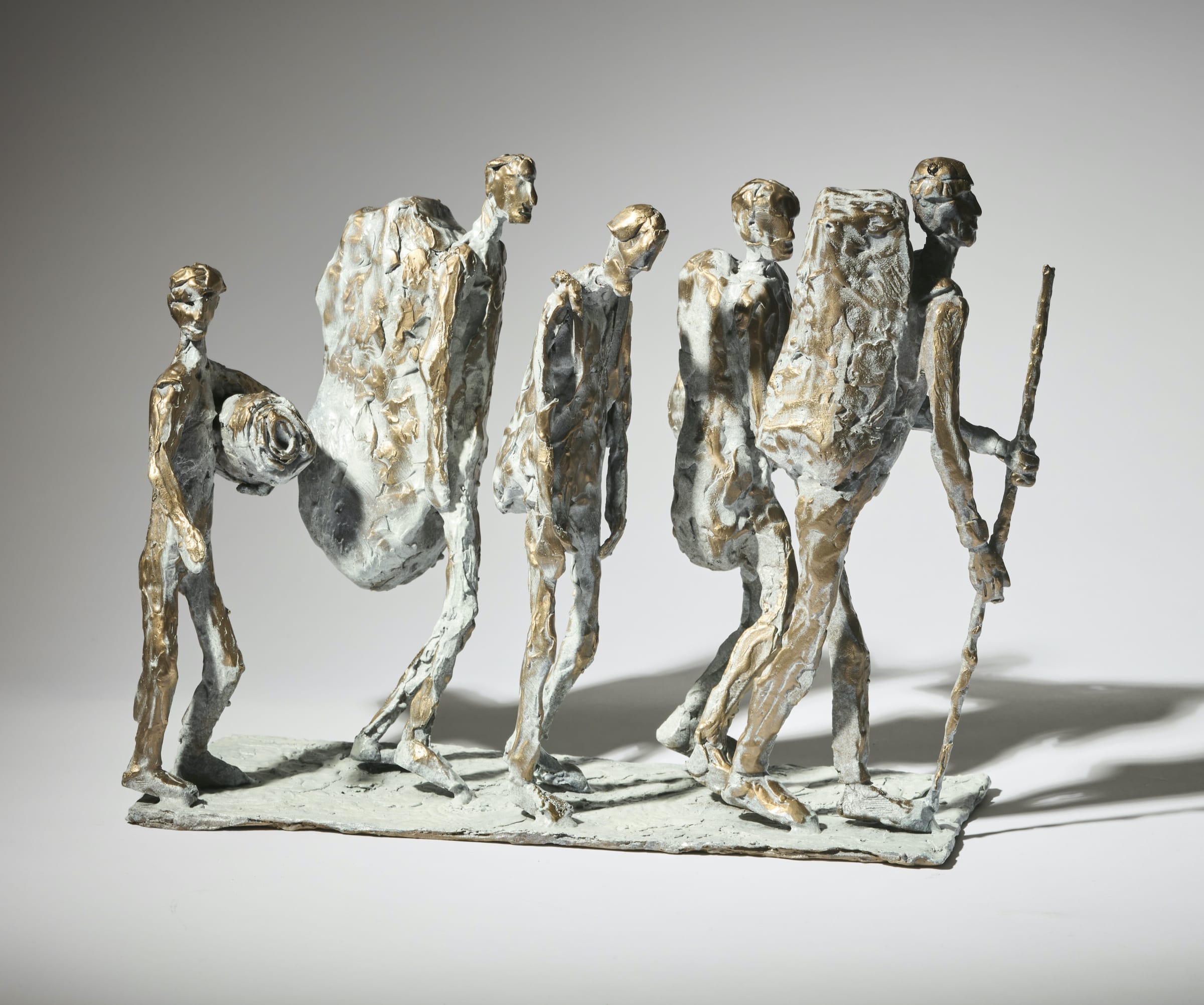 John Behan, Famine Ship II, bronze, edition of 9, 2021 | John Behan: The Way it is: Ukrainian & Other Sculptures 2020 – 22 | Thursday 27 October  – Saturday 19 November 2022 | Solomon Fine Art