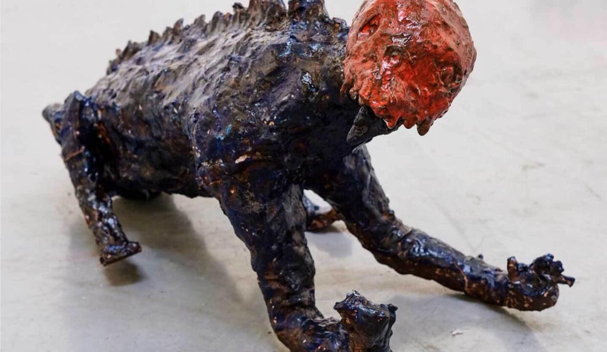 Winner of the Rua Red Art Prize 2020, Tooth face by Paul McGrane, Rua Red Winter Open - Hindsight is 2020. Photo by David Reilly | ‘Displacement and Belonging’ – Home:  Spring Open | Friday 24 February  – Saturday 22 April 2023 | Rua Red | Image: mostly black-and-white photograph of an apartment block; spot coloration on shapes that suggest people or curtains in some windows 