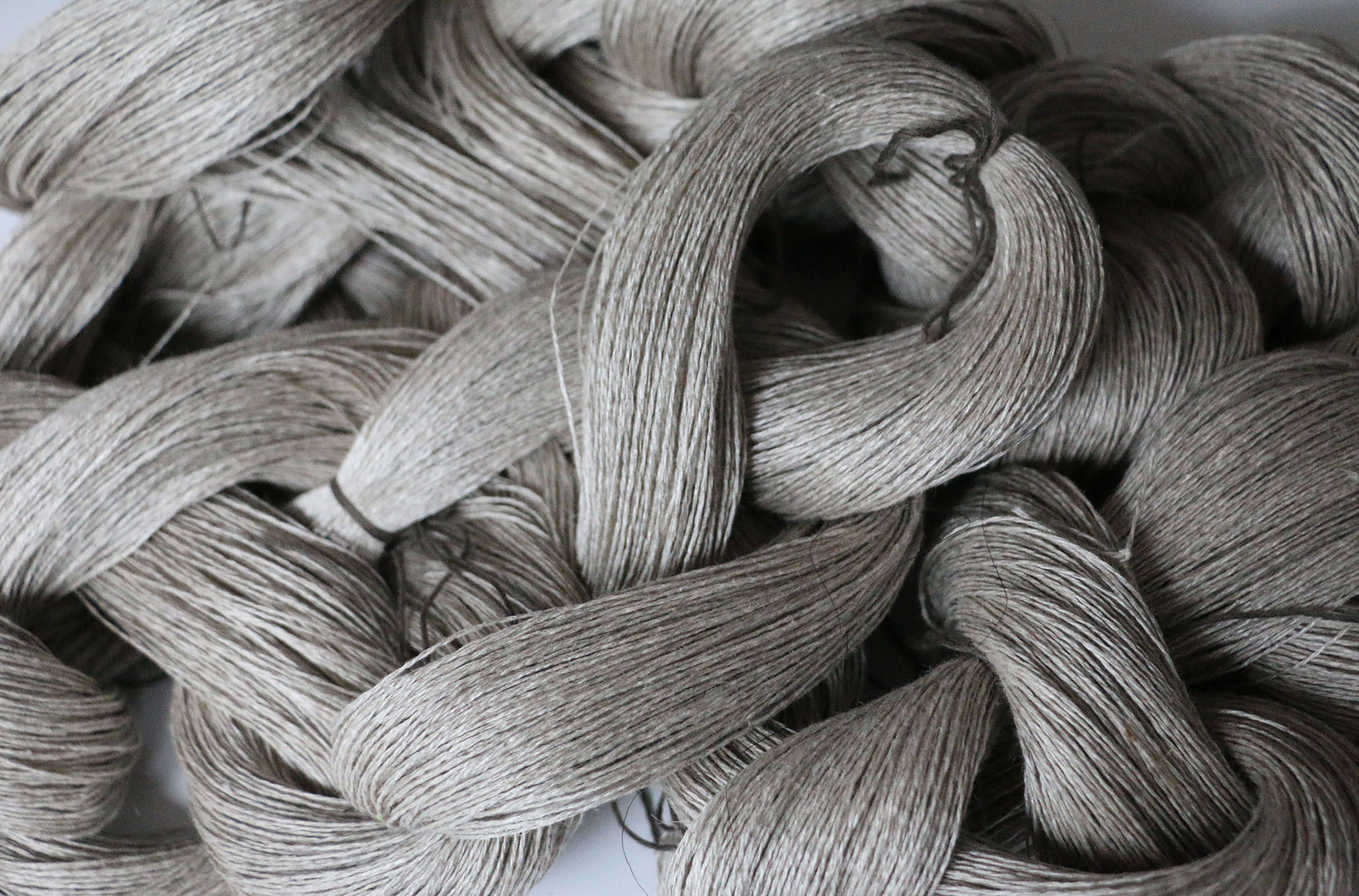 Laura Wilson, Seams (detail), 2023; courtesy of the artist | Laura Wilson: SEAMS | Saturday 1 April  – Saturday 3 June 2023 | CCA | Image: Laura Wilson, Seams (detail), 2023; courtesy of the artist – what looks likes skeins of grey wool intertwining with each other 