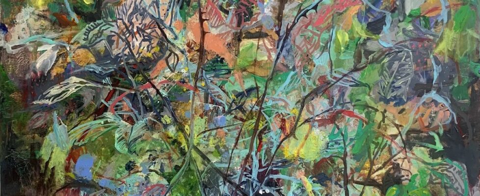 melissa-o-donnell-briar-dance-oil-on-canvas-100-x-100cm_solomon-fine-art_winter-group-show