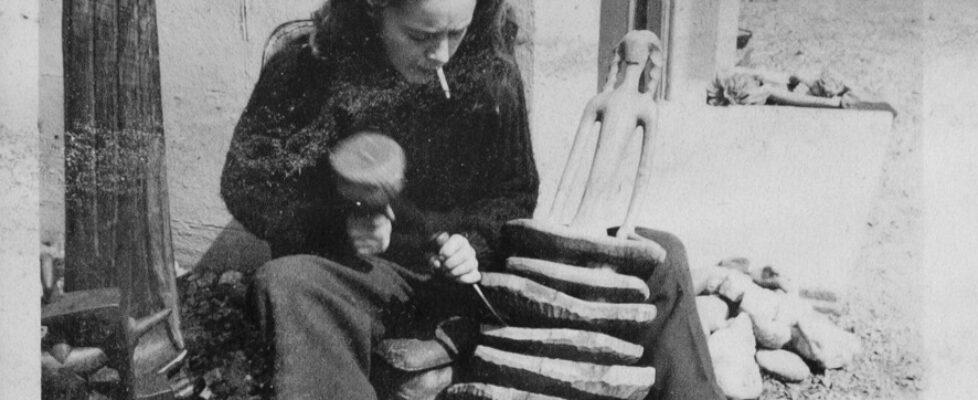 RESIZED-Hilary-Heron-carving-Lady-of-the-Rocks-circa-1953.-Photo-courtesy-Hilary-Heron-Estate