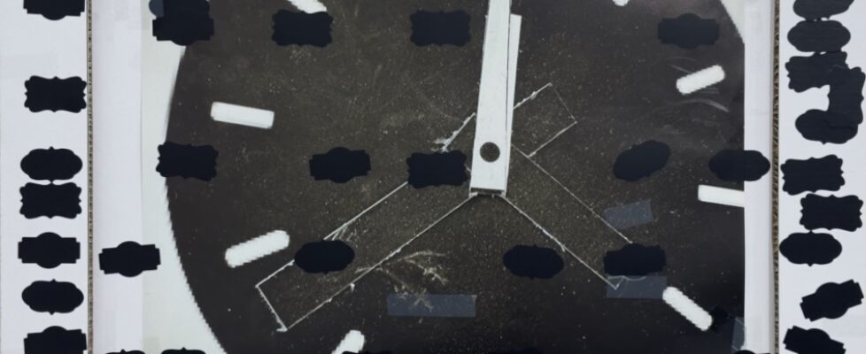 Glenn-Fitzgerald-Nothing-From-Something-2025-Inkjet-print-tape-label-stickers-on-honeycomb-card