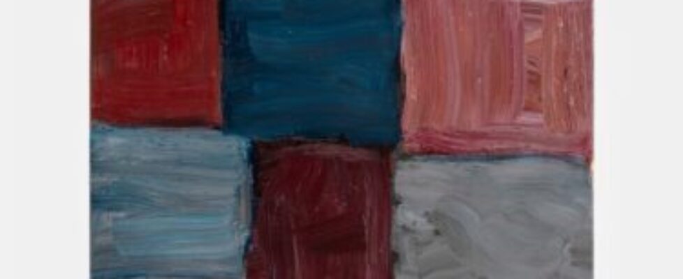 Sean Scully Wall Dark Pink 2025 oil on copper 100 x 70 x 3.85 cm /39.4 x 27.6 x 1.5 in