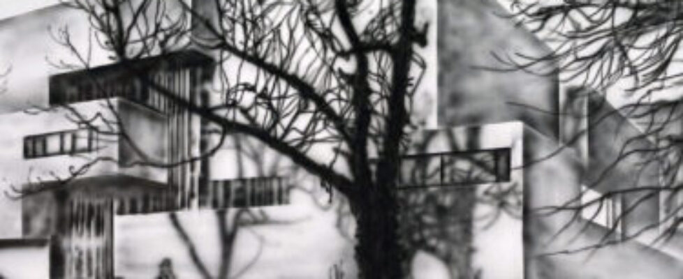 Ulster Museum (Black Mirror), 2023, acrylic on canvas, 100 x 120 cm