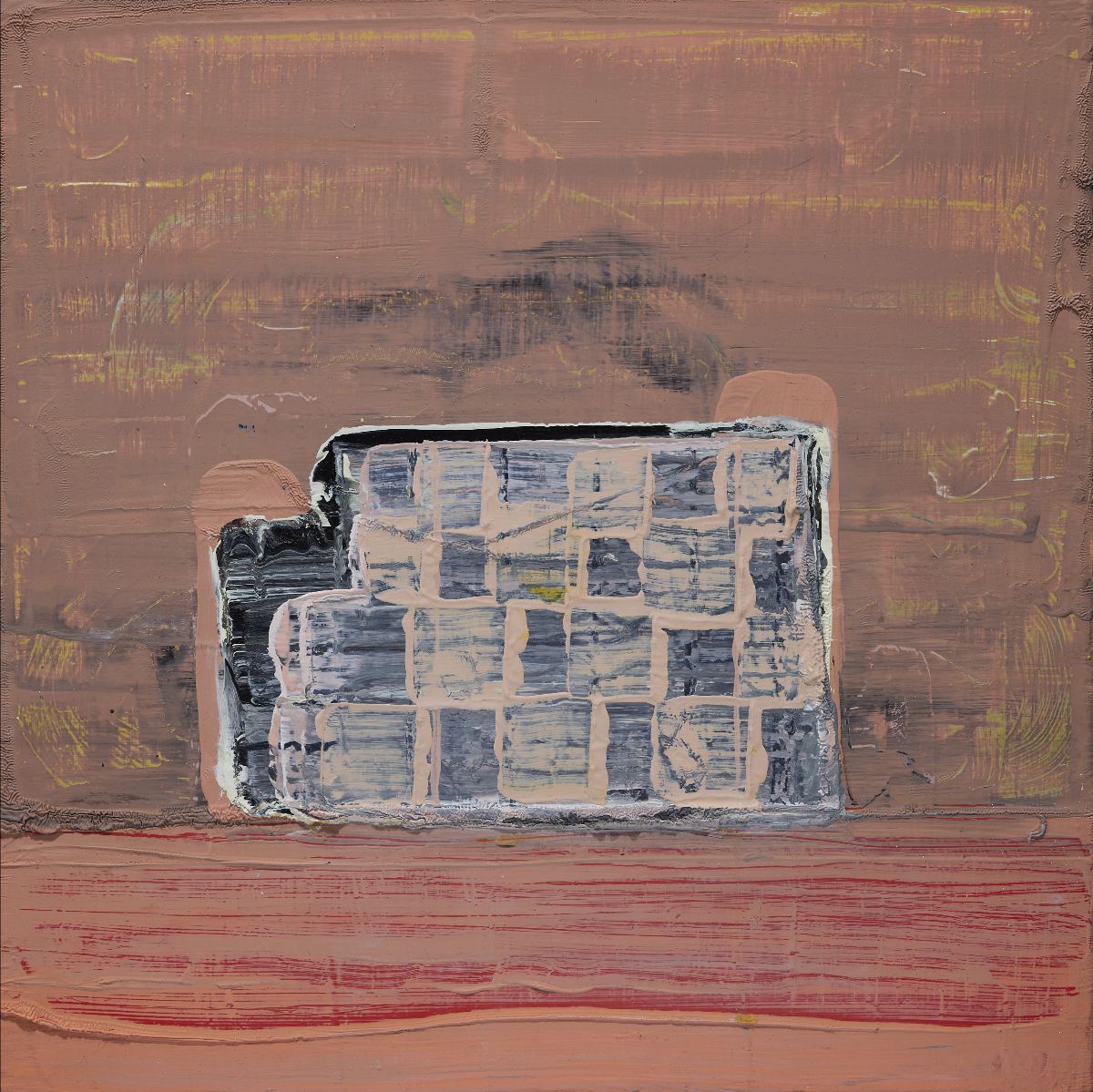 Sinéad Ní Mhaonaigh, Snaidhm, 40 x 40 cm, oil on canvas, 2026 | Sinéad Ní Mhaonaigh: Snaidhm | Thursday 23 April  – Saturday 23 May 2026 | Kevin Kavanagh | Sinéad Ní Mhaonaigh, Snaidhm, 40 x 40 cm, oil on canvas, 2026 | layers of paint, tending in colour towards the orange and pink; implications of a landscape, though it is hard to be sure what is being portrayed – a building, orLyrical Intensity | Text written by Aidan Dunne

Sinéad Ní Mhaonaigh’s painterly world doesn’t obviously incorporate people. That is, she is not a figurative artist in the conventional sense. But the individual human being, and how that being relates to the wider community, is at the absolute centre of her concerns. From early on in her work, ideas of the inclusive community, of common purpose and common ground, have animated her vision. It is as though her paintings respond to an implicit question: How do we, individually and collectively, ethically inhabit the world in which we find ourselves?

Her title for this series of new paintings, Snaidhm, or Knot, indicates obliquely where she is coming from. Previous bodies of work have similarly used single-word…”